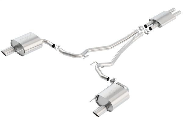 Borla Cat-Back Exhaust for 15-17 Ford Mustang 3.7L V6 - 2.25in Pipe & 4in Tips