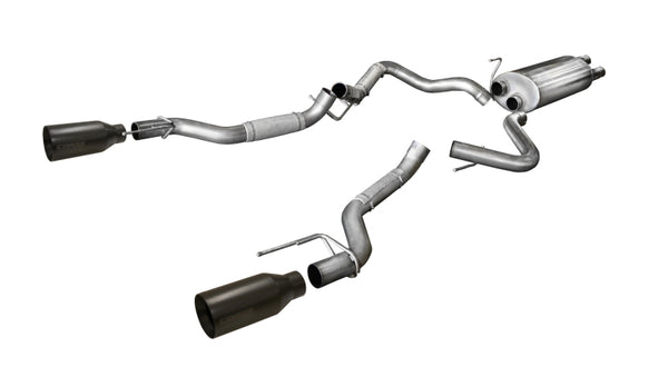 CORSA Performance 2017-2020 Ford F-150 Raptor 3.5L Cat-Back Dual Rear Exit Exhaust with 5in Matte Black Tip