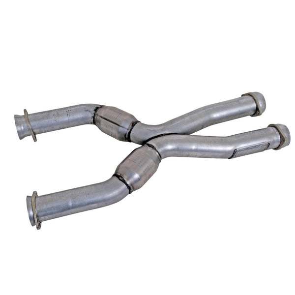 BBK 1979-2004 Mustang Coyote Swap 3.0in Short Mid X-Pipe w/ Catalytic Converters