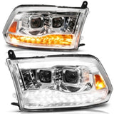 Dodge RAM LED Headlights – ANZO Sequential Signal Chrome Pair (09-19 1500, 10-18 2500/3500)