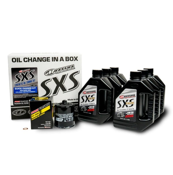 Maxima SXS Polaris RZR Pro R Quick Change Kit w/Full Synthetic 5W50 Engine Oil/Filter/Hardware