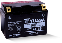 Load image into Gallery viewer, Yuasa YT12A-BS Maintenance Free AGM 12-Volt Battery w/Bottle