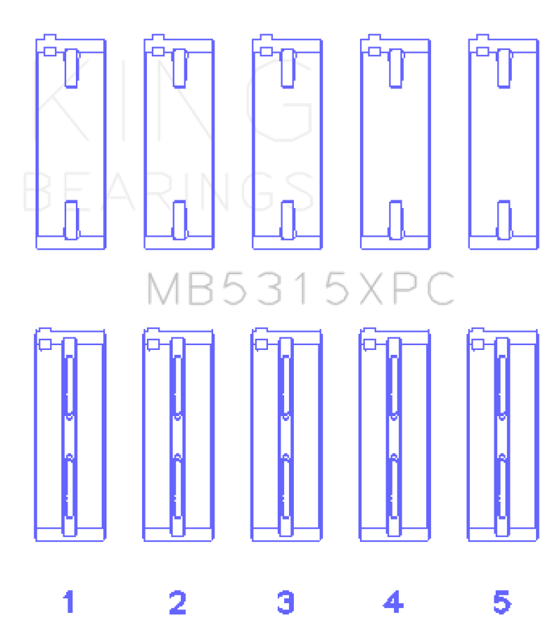 King Mitsubishi 4G63/4G64 (Size STD) Coated Performance Main Bearing Set