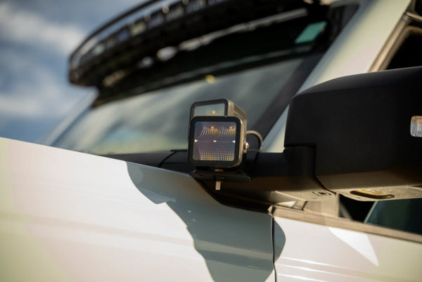 DV8 Offroad A-Pillar Dual Light Pod Mounts for 2021 Ford Bronco