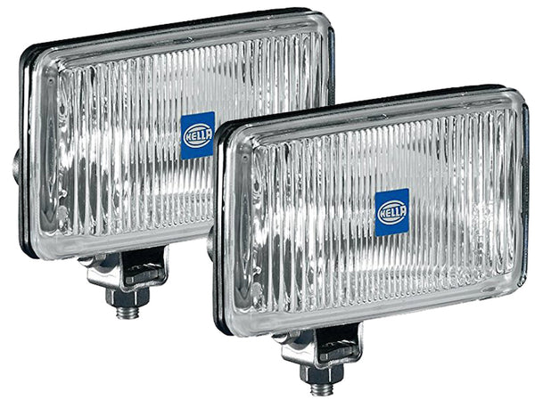 Hella 450 H3 12V SAE/ECE Fog Lamp Kit - Clear Rectangle (Pair Included)