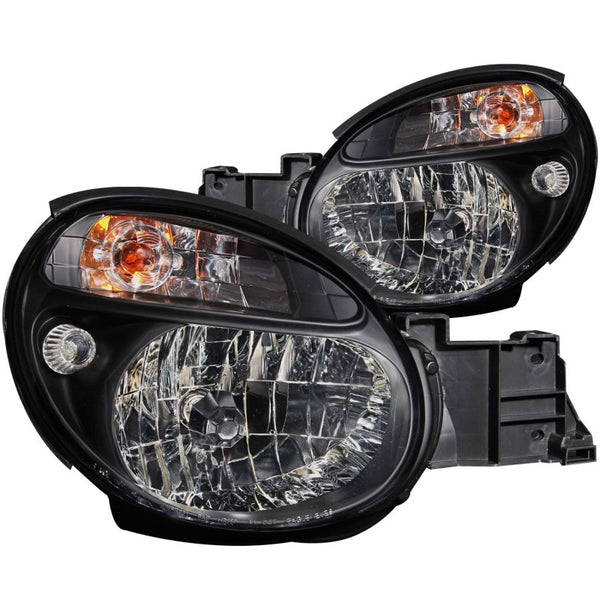 ANZO Crystal Headlights Black Housing Clear Lens (Pair) for 2002-2003 Subaru Impreza (Non-HID)