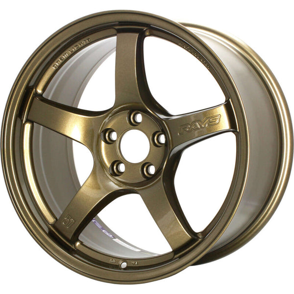 Gram Lights 57CR 18x9.5 +38 5-114.3 Almite Gold Cast Wheel