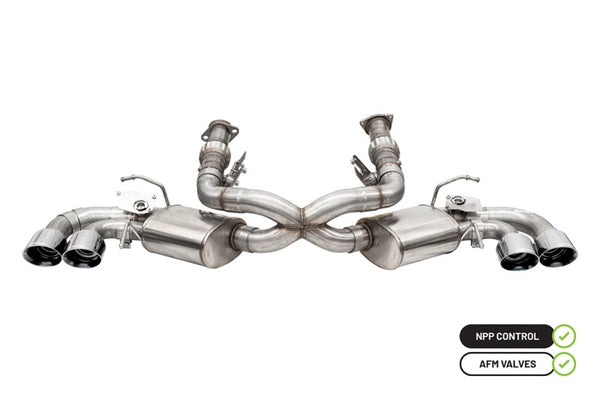 Corsa C8 Corvette 2020-2025 3in Valved Cat-Back Exhaust System with 4.5in Quad Tips