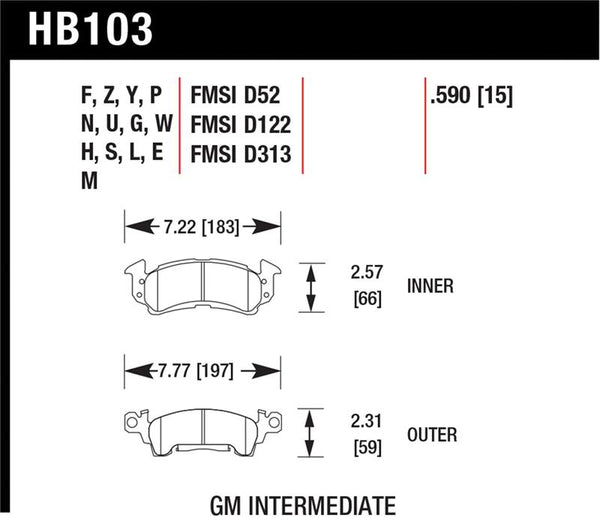 Hawk HP+ Street Brake Pads