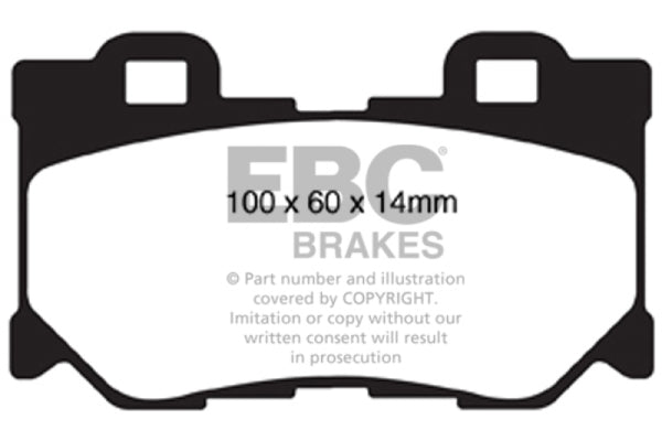 EBC Yellowstuff Rear Brake Pads for 2008-2013 Infiniti FX50 5.0