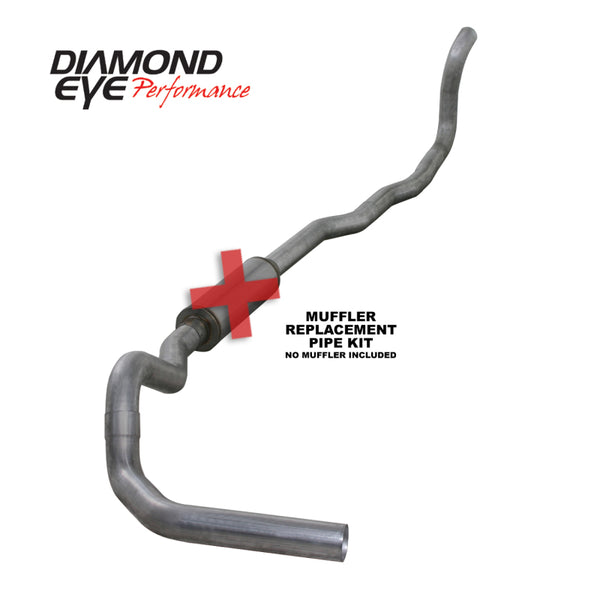 Diamond Eye 4-inch Turbo Back Replacement Pipe for 89-93 Dodge Cummins 5.9L