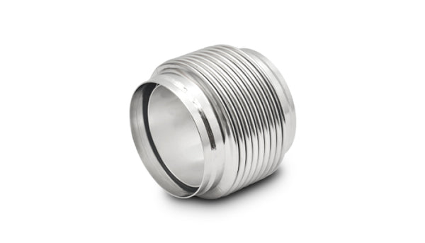 Vibrant SS Bellow Assembly w/ Solid Liner 4in inlet/outlet ID x 4in overall L Electro Polished