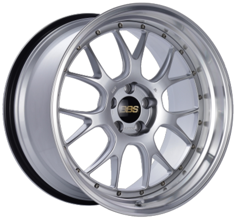 BBS LM-R 19x8.5 5x114.3 ET25 Diamond Silver Center Diamond Cut Lip Wheel - 82mm PFS Required