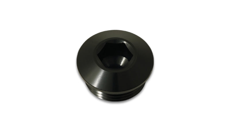 Vibrant Aluminum 34AN ORB Low Profile Port Plug - Anodized Black