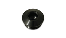 Load image into Gallery viewer, Vibrant Aluminum -12AN ORB Slimline Port Plug w/O-Ring - Anodized Black