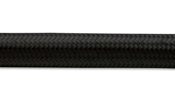 Vibrant -6 AN Black Nylon Braided Flex Hose (10 foot roll)