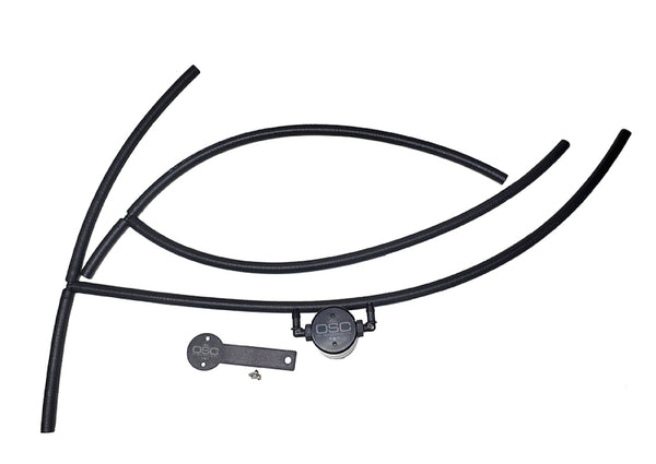 J&L Oil Separator for 2016-2024 Nissan Titan 5.6L - Passenger Side - Black Anodized