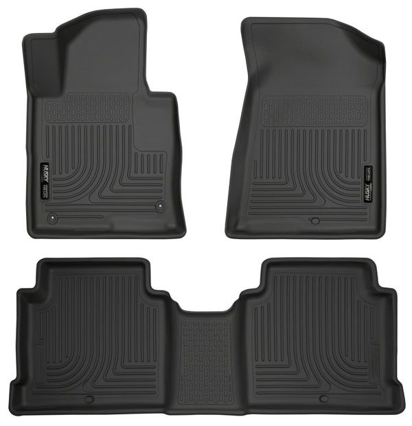 Husky Liners Weatherbeater Floor Liners for 2015 Hyundai Sonata - Black Front & 2nd Seat
