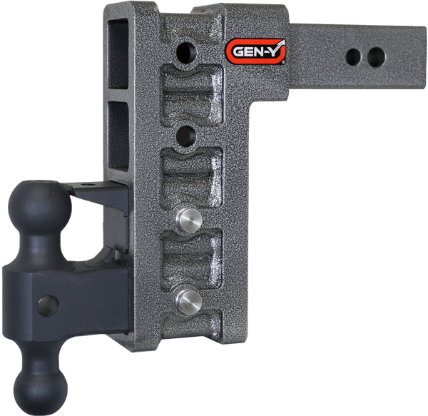 Gen-Y Mega Duty 2.5in Shank 9in Drop 3.5K TW 32K Hitch w/GH-0161 Dual-Ball/Pintle Lock