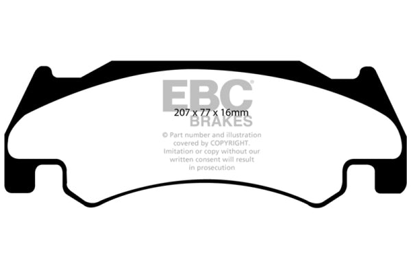EBC Yellowstuff Front Brake Pads for 2005-2006 Dodge Ram SRT-10 8.3L