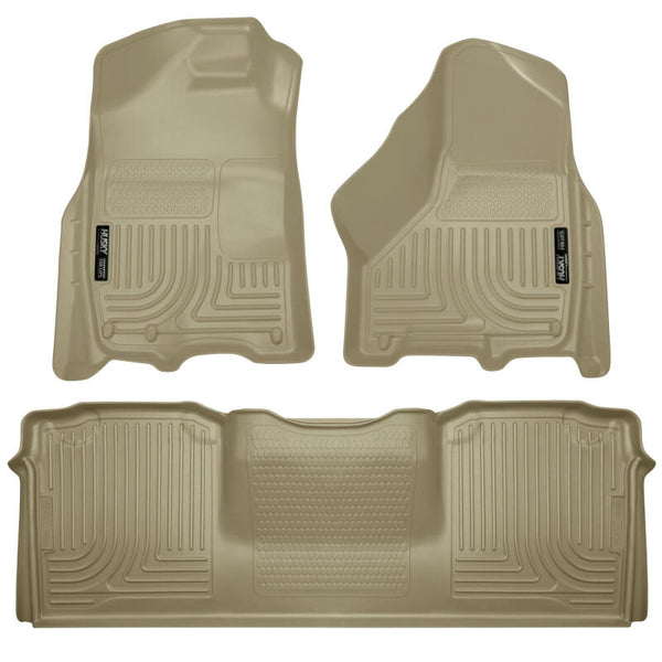 Husky Liners WeatherBeater Tan Floor Liners for 10-12 Dodge Ram 2500/3500 Mega Cab