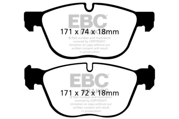 EBC Yellowstuff Front Brake Pads for 2007-2010 BMW X5 3.0