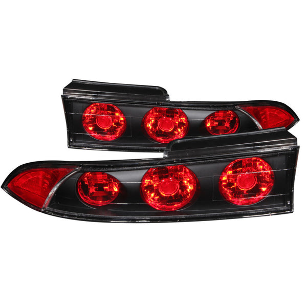 ANZO Tail Light Assemblies (Pair) Black Housing for 1995-1999 Mitsubishi Eclipse