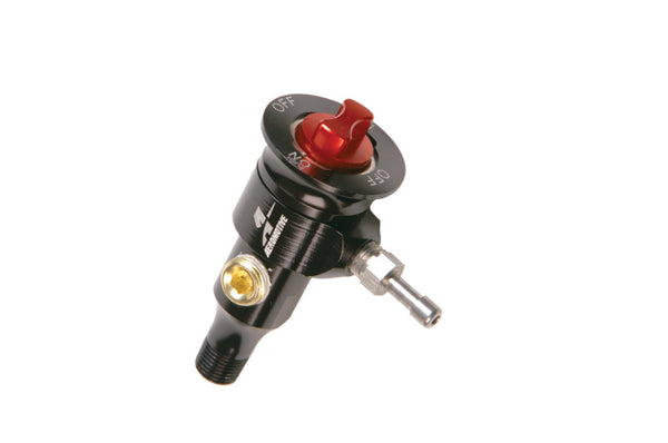 Aeromotive Billet Fuel Sample Valve - 1/8" NPT Port with Gauge/Sensor Port
