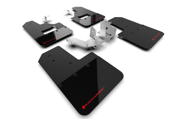 Rally Armor 21-25 Ford Bronco (Plstc Bmpr + RB - NO Rptr/Sprt) Blk Mud Flap w/Red Logo