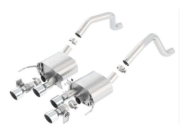 Borla 15 Chevy Corvette C7 ZO6 6.2L w/o AFM w/ NPP ATAK Quad RD RL IC Tips Center Rear Exit Exhaust