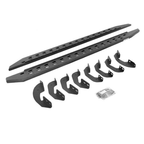 Go Rhino RB20 Slim Running Board for 2022 Toyota Tundra Crew Max - Bedliner Coating