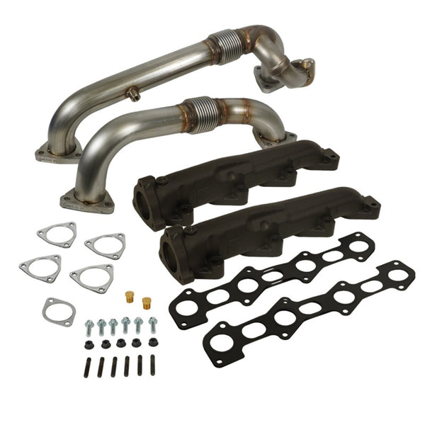 BD Diesel Up-Pipes Kit & Exhaust Manifold Set for 2008-2010 Ford Powerstroke 6.4L