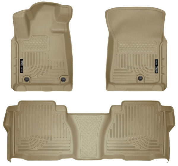 Husky Liners WeatherBeater Tan Floor Liners for 2012 Toyota Tundra Double/CrewMax Cab