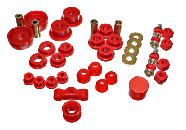 Energy Suspension Hyper-Flex Master Bushing Set for 84-87 Honda Civic/CRX - Red