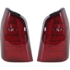 25749114 Set of 2 LED Tail Light Assembly For 2000-2005 Cadillac DeVille LH & RH w/ Bulb(s)