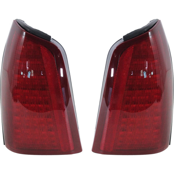25749114 Set of 2 LED Tail Light Assembly For 2000-2005 Cadillac DeVille LH & RH w/ Bulb(s)