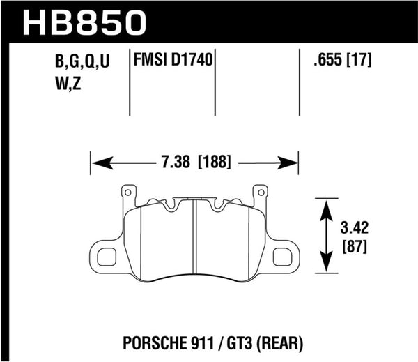 Hawk HPS 5.0 Brake Pads for 2019 Porsche 911 Turbo