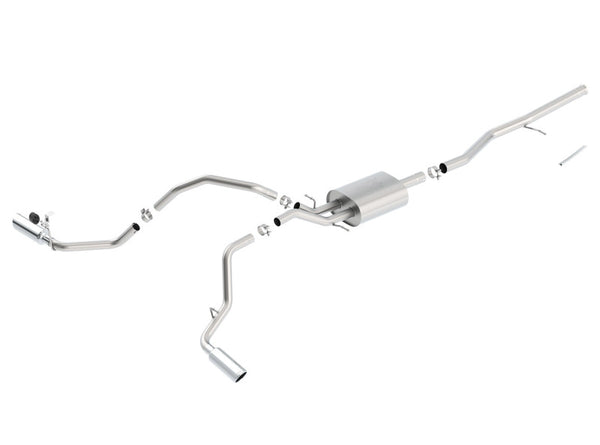 Borla 2014 Chev/GMC Silverado/Sierra 1500 Catback Exhaust - ATAK 3.5x2.25in Single Round