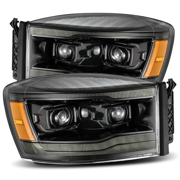 AlphaRex PRO-Series Projector Headlights (Alpha Black) w/ Sequential Signal & DRL for 2006-2008 Dodge Ram 1500HD