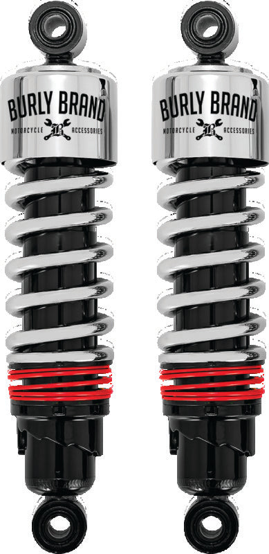 Burly Brand FLH Slammer Shocks - Chrome for Harley-Davidson