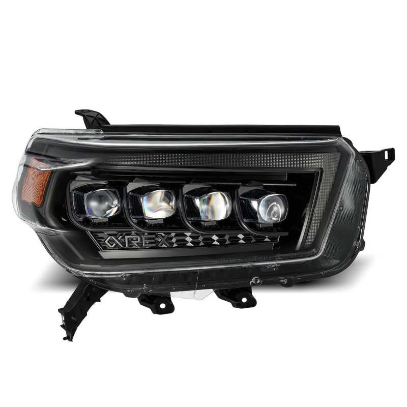 AlphaRex 10-13 Toyota 4Runner NOVA LED Proj Headlights Plank Style Alpha Black w/Seq Signal/DRL