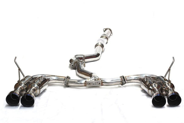 Invidia 11-14 Subaru WRX/STI Sedan Gemini/R400 Single Layer Quad Stainless Steel Tip Catback Exhaust