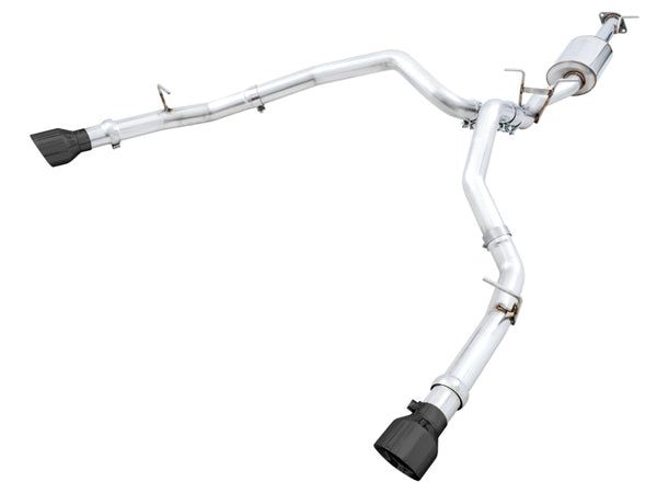 AWE Tuning Cat-Back Exhaust w/ Cutouts, Dual Rear Exit, Diamond Black Tips for 2019-2021 RAM 1500 5.7L