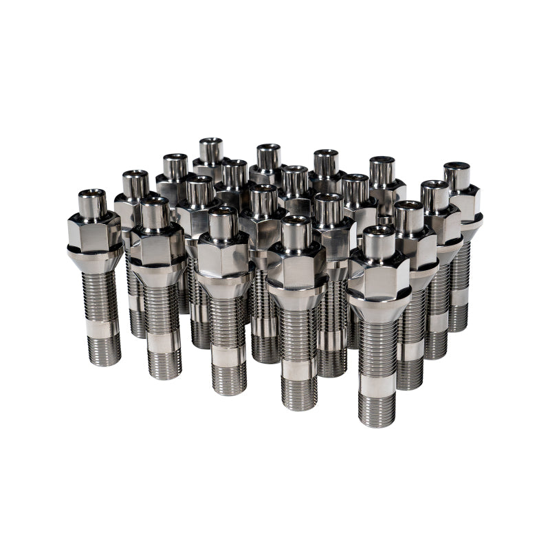 Wheel Mate Titanium Wheel Stud Conversion (Raw Ti) - M14x1.25 to M14x1.5 - 74mm - 60deg Lug Nut