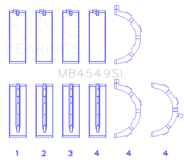 King Engine Bearings Ford EcoBoost 3.5L/3.7L V6 Main Bearing Set - Size STD