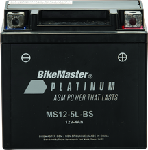 Load image into Gallery viewer, BikeMaster AGM Battery - MS12-5L-BS