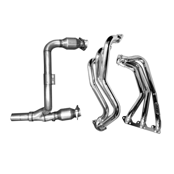 BBK Long Tube Headers & Y-Pipe for 20072011 Jeep 3.8L V6  Silver Ceramic, 1-5/8"
