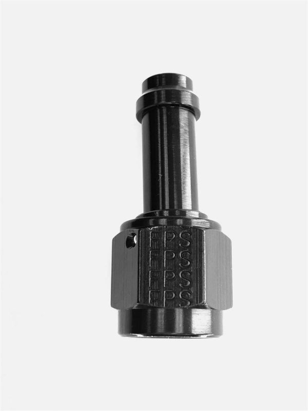 Fragola -6AN Straight EZ Street Hose End - Black Finish