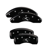 MGP 4 Caliper Covers Engraved Front & Rear Circle K/Kia Black finish silver ch