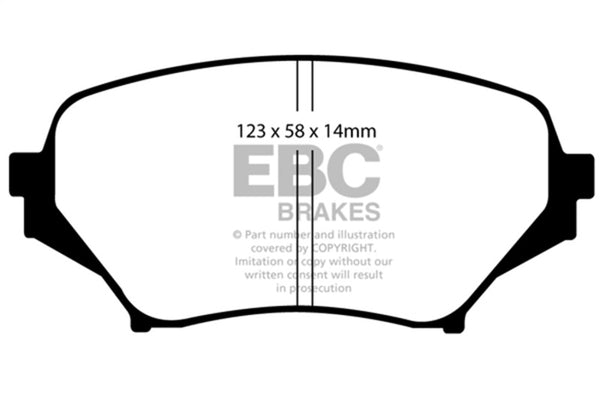 EBC Yellowstuff Front Brake Pads for 2006-2015 Mazda Miata MX5 2.0